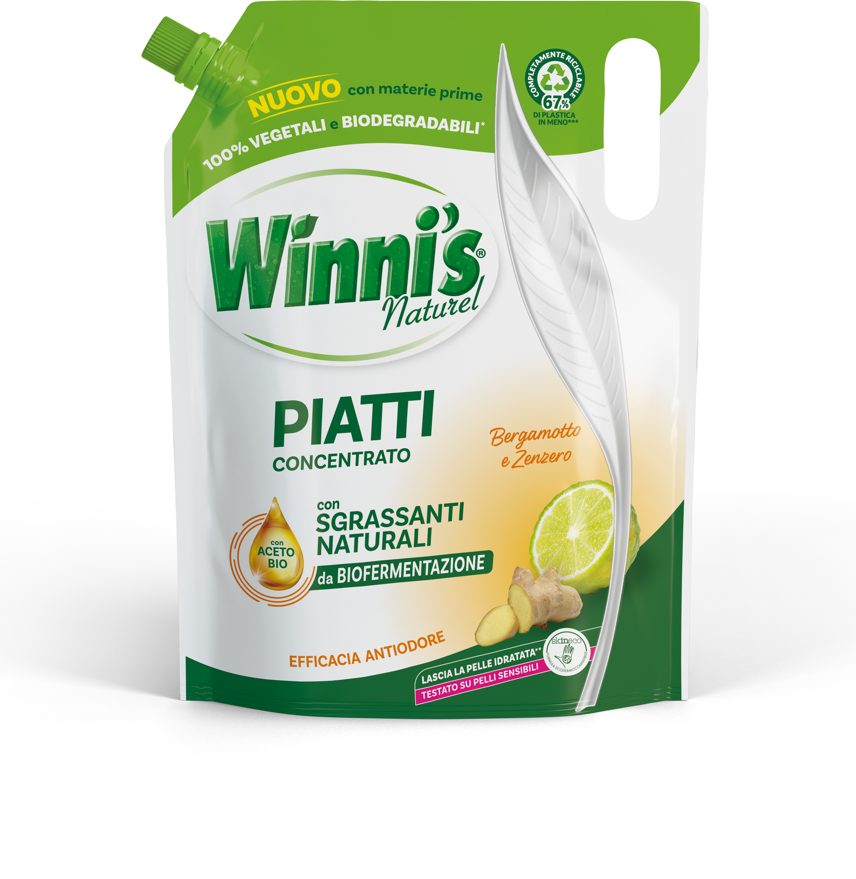 Detersivo Piatti Concentrato Ecoformato Lime e Fiori di mela – Winni's